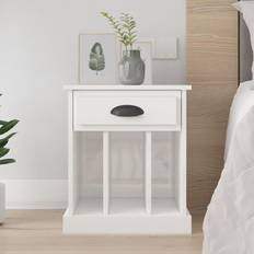 VidaXL White Bedside Tables vidaXL High Gloss White Cabinet 43 x 36 x 50 cm Bedside Table