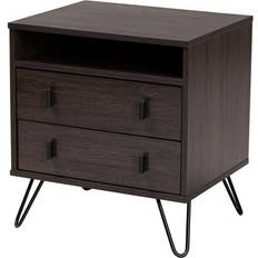 Baxton Studio Nightstands Dark Bedside Table