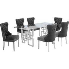 Best Quality Furniture Nailhead Trim Dining Set