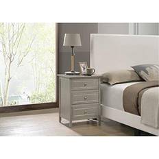 Silver Bedside Tables Glory Furniture Daniel 3-drawer Bedside Table