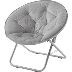 Silver Lounge Chairs Urban Shop Micro mink Saucer Loungestol