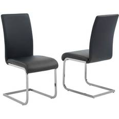 Best Master Furniture Chairs Best Master Furniture Trinity Black/Silver Modern Kitchen Chair 2