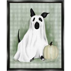 Interior Details Stupell Industries Dog Ghost Halloween Costume Graphic Jet Framed Art