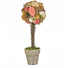 Pink Easter Decorations National Tree Company Artificial Potted Plant, Includes Distressed Gray Pot Pink Easter Decoration 35.6cm