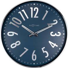 Nextime Clocks Nextime Alchemy 16 Metal with Shiny Numbers Wall Clock