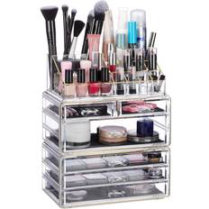 Relaxdays Contenitore Per Cosmetici 22 Scomparti Make Up Organizer