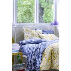 Novogratz Double, Feather Palm Duvet Cover Yellow, Multicolour