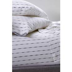 Novogratz Single, Natural Vintage Stripe Fitted Bed Sheet Beige, White