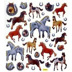 Cheap Stickers Multicolored Stickers-Horses Glitter