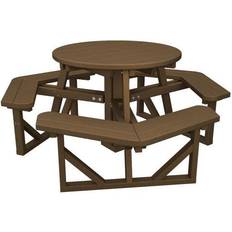 Black Picnic Tables Polywood Inc Round Picnic