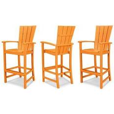 Orange Outdoor Bar Stools Polywood Quattro