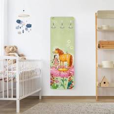 Wandgarderobe Holzpaneel Kinderzimmer Das Zauberpony auf der