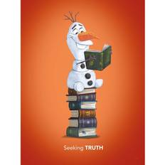 Orange Plakate & Poster Komar Frozen Olaf Reading orange 40.0