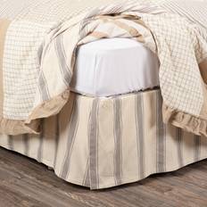 Cotton Valance Sheets VHC Brands Bed Skirt Valance Sheet White, Silver, Beige, Gray