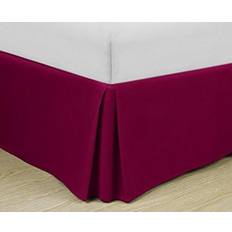 Red Valance Sheets Swift Home Double Brushed Microfiber Pleated Easy Fit Bed Skirt Burgundy Queen Valance Sheet Red