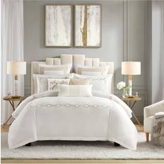 Croscill Villa Cotton Blend 3 Duvet Cover White, Gray