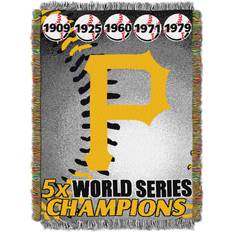 MLB Pittsburgh Pirates Woven Tapestry Throw Blan Blankets Black, Multicolour