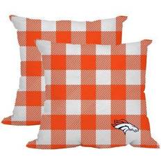 Checkered Complete Decoration Pillows Logo Brands Denver Broncos Complete Decoration Pillows Orange (40.6x40.6)