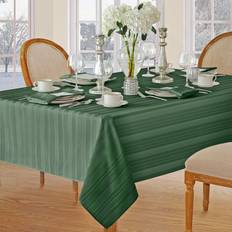 Rectangular Tablecloths Elrene Denley Stripe Jacquard Oblong Tablecloth 60 x 102 Mantel Verde