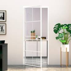 Hvid Skydedøre vidaXL 83x201,5 hærdet Skydedør Klart glas (x200cm)