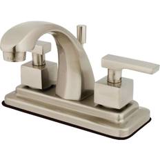 Kingston Brass KS4648QLL 4 in Centerset Bathroom Faucet Brushed Nick Grey, Brass, Nickel