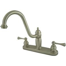 Kingston Brass KB1118BLLS Heritage Centerset Kitchen Faucet Brushed N Brushed Nickel
