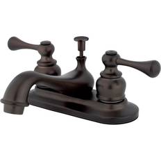 Kingston Brass Two Handle 4' Centerset Lavatory Faucet with Retail Pop-up in Oil Rubbed Bronze Marrón