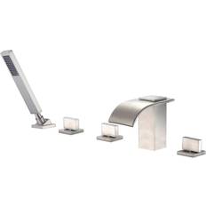 Sumerain Roman Tub Faucet with Hand Shower Nickel, Grey