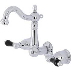 Kingston Brass KS1221PKL Duchess Two-Handle Wall Mount Bathroom Faucet Grey