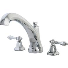 Grey Bath Taps & Shower Mixers Kingston Brass KS432.AL Metropolitan Deck Roman Tub Grå