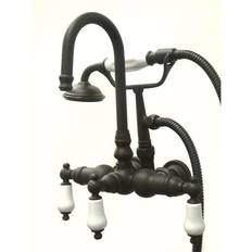 Kingston Brass Vintage Triple Handle Mount Clawfoot Tub Brun