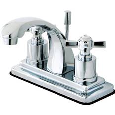 Kingston Brass KS4641ZX 4 in Centerset Bathroom Faucet Polished Chro Grey