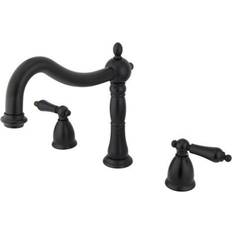 Wall Mounted Basin Faucets Elements Of Design Heritage Double Handle Deck Mounted Roman Tub Brown