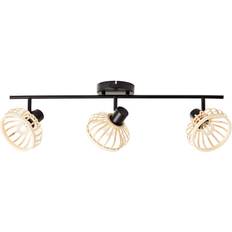 Bamboe Spotlights Brilliant Houten Plafondlamp Norah 3-lichts