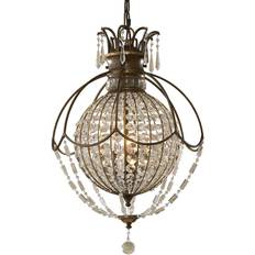 Brons Pendellampor Elstead Lighting Bellini ljuskrona Brons Pendellampa