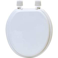 Evideco Sedile Del Water In MDF 17 Pollici Con Chiusure In Plastica Bianco