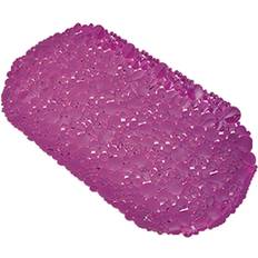 Violet Tapis de Bain Antidérapants Evideco Fond De Baignoire PVC 69 x 36 cm Bulles Aubergine Tendance