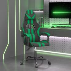 vidaXL Chaise de jeu Noir et vert Similicuir