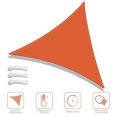 Orange Sail Awnings Yescom 28FT 97% UV Block Triangle Sun Sail