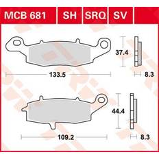 Bremsen TRW Lucas MCB681 Scheibenbremsbelag, Organisch