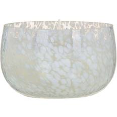 Vidrio Velas BigBuy Home Portavelas Cristal Blanco 13 x 13 x 8 cm Vela