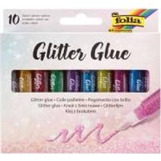 Silbrig Klebstoffe Folia, Klebstoff, Glitter Glue 95 ml