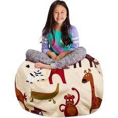 Beanbags Posh Creations Stuffable Kids Stuffed Animal Storage Bean Bag Chair Cover