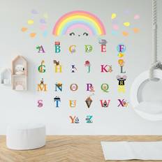 Walplus Colourful Alphabets Rainbow Wall Stickers