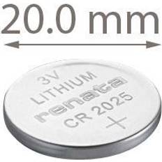 Cr2025 3v batteri Renata CR2025, 3V 20x2.5 mm, Lithium