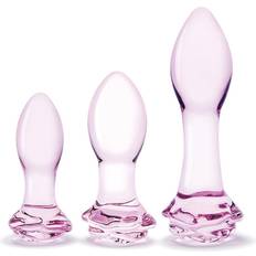 Gläs Glas Rosebud Glass Butt Plug Training Set 3 Piece