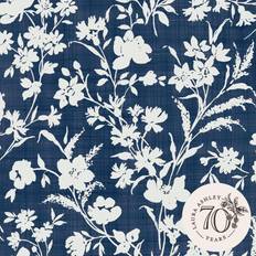 Laura Ashley Blue Wallpapers Laura Ashley Vliestapete Rye Midnight Seaspray Blue Blau FSC