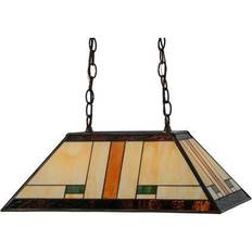 E14 Ceiling Lamps Meyda Tiffany 147783 21"L Oblong Pendant Lamp