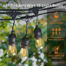 Black Fairy Lights & Light Strips Eco4life non wifi patio Fairy Light