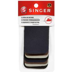 Singer Dark Assortment Iron-On Patches 2"X3" 10/Pkg